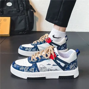 New Men's Shoes Lace-Up Sneakers Male Breathable Board Shoes Outdoor Non Slip Running Shoes Autumn Trend Casual Shoe Scarpe Uomo